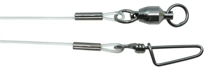 10-Inch Fluorocarbon Leader Assembly: Ball Bearing Swivel + Coast Lock Snap 1