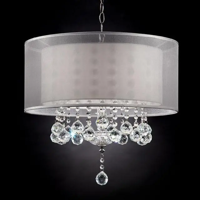 19-Inch Hanging Crystal Ceiling Lamp 1