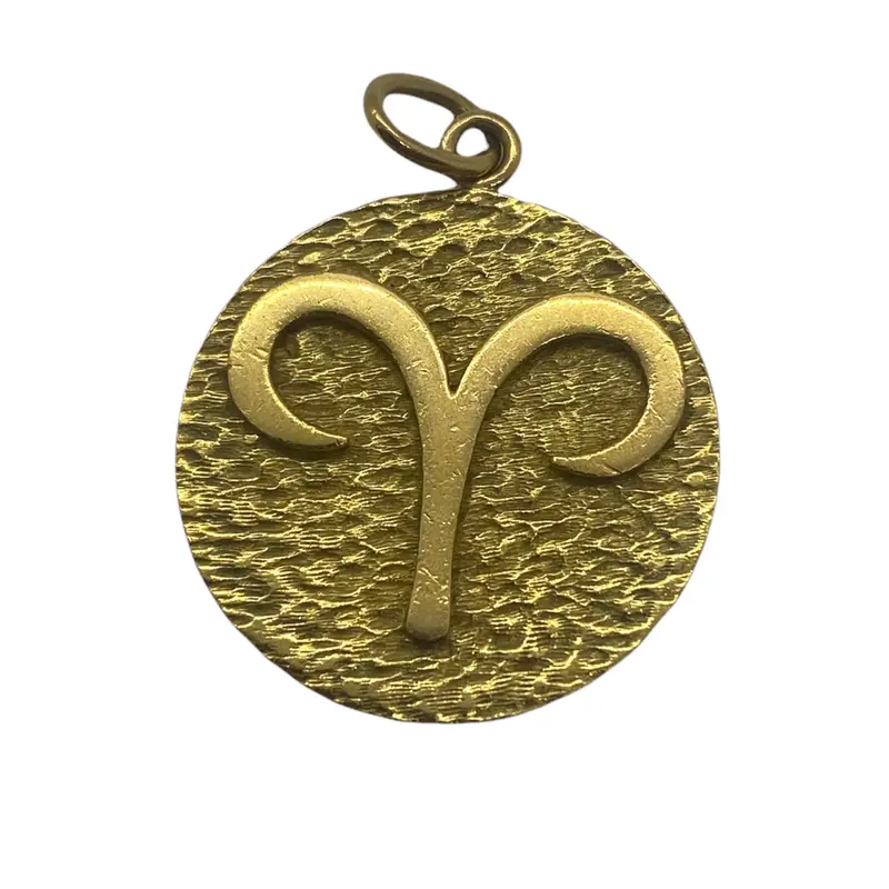 1970S Tiffany Aries Zodiac Gold Charm Pendant 1