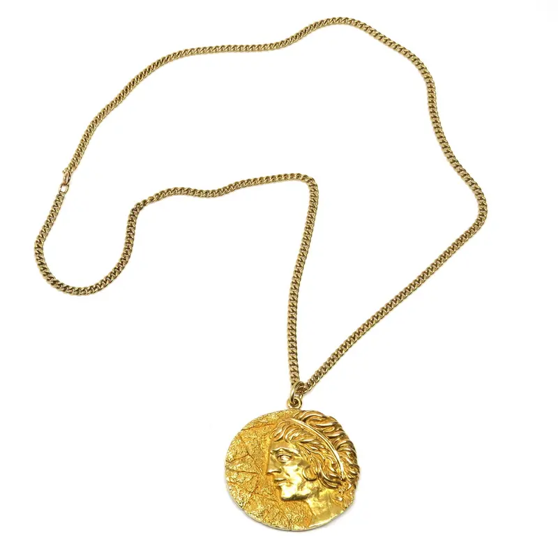 1970S Tiffany & Co Virgo Zodiac Gold Pendant Necklace 1
