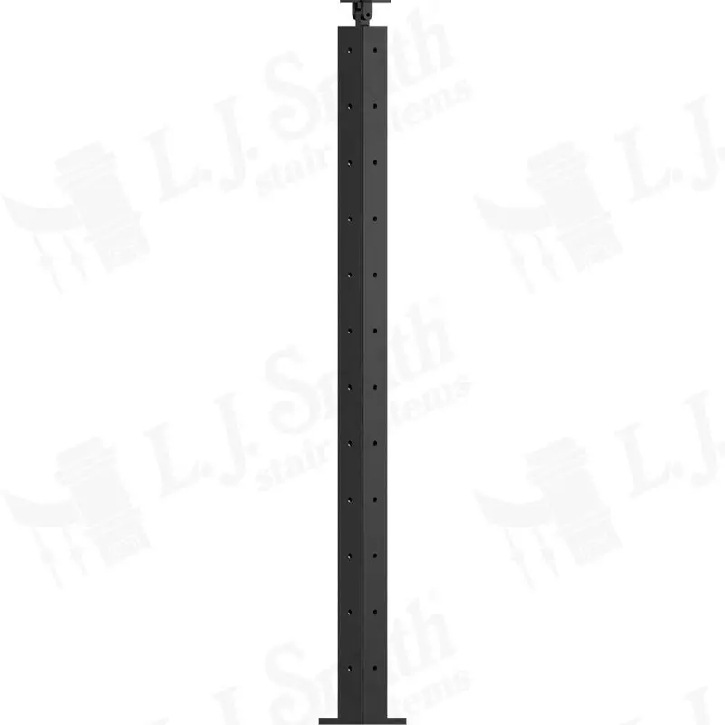 42-Inch Level Corner Metal Newel For Cable Railing Installations 1