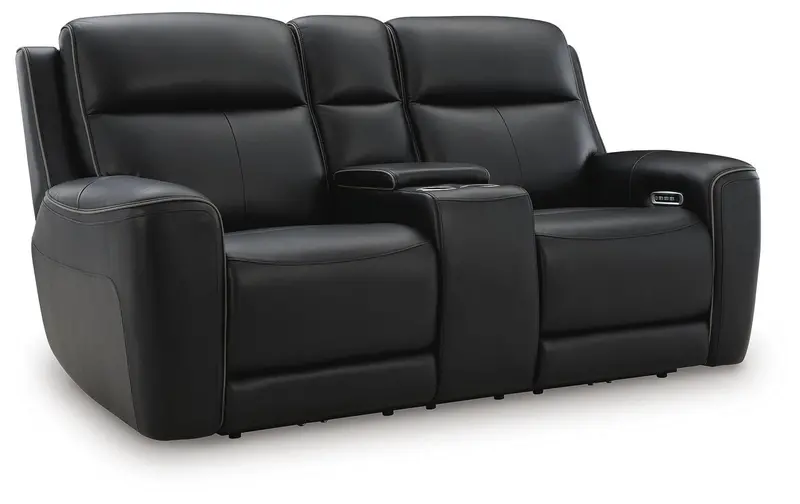 5Z-Comfort Power Reclining Loveseat Featuring Built-In Console 2