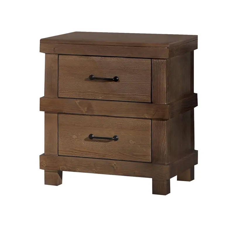 Adams Antique Oak Nightstand With Turned Legs And Drawer 1