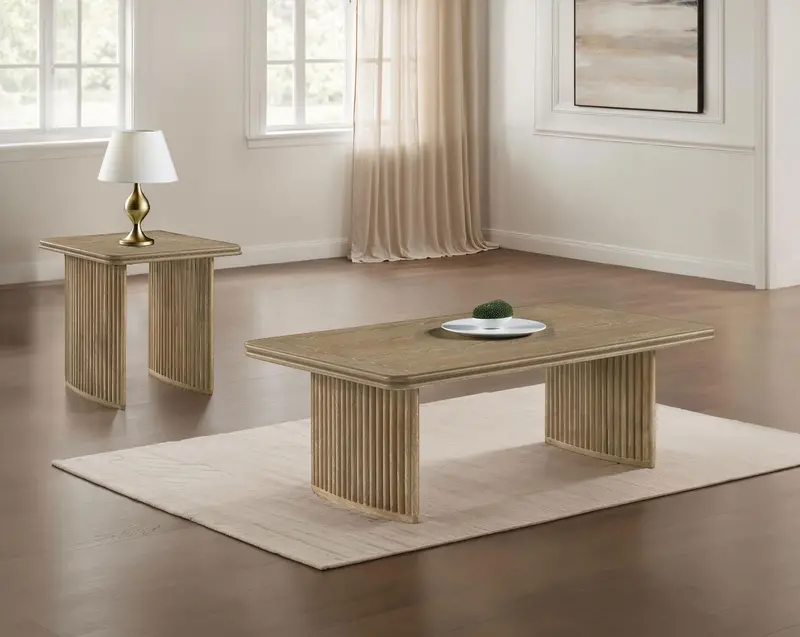 Adina Coffee Table And End Table Set – Coordinated Living Room Bundle 1