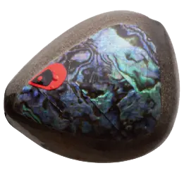 Aiya Abalone-Inspired Glow Ball – Black Base With Black Glitter 1