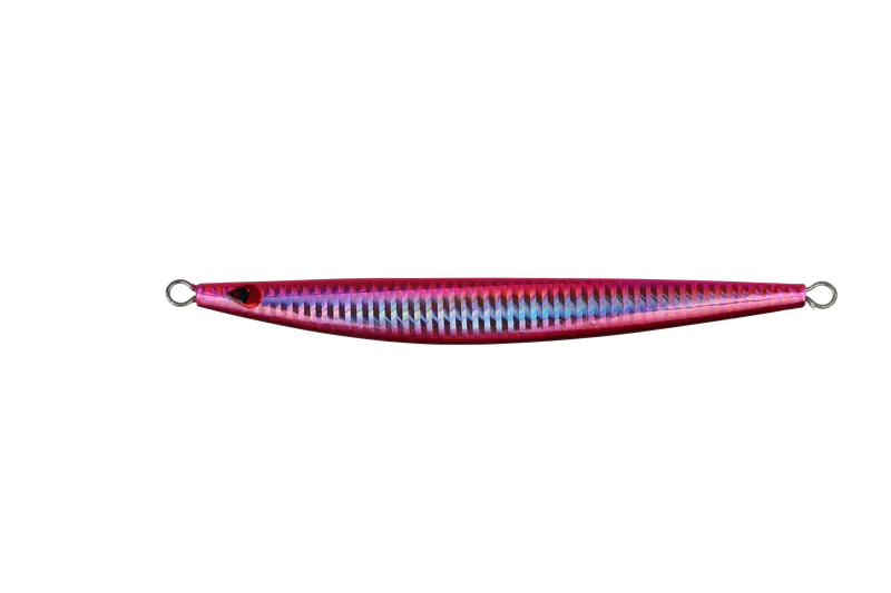 Aiya Semi-Long Jig – Pink/Silver Body With Red Belly 1