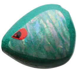 Aiya Solid Green Glitter Fishing Ball 1