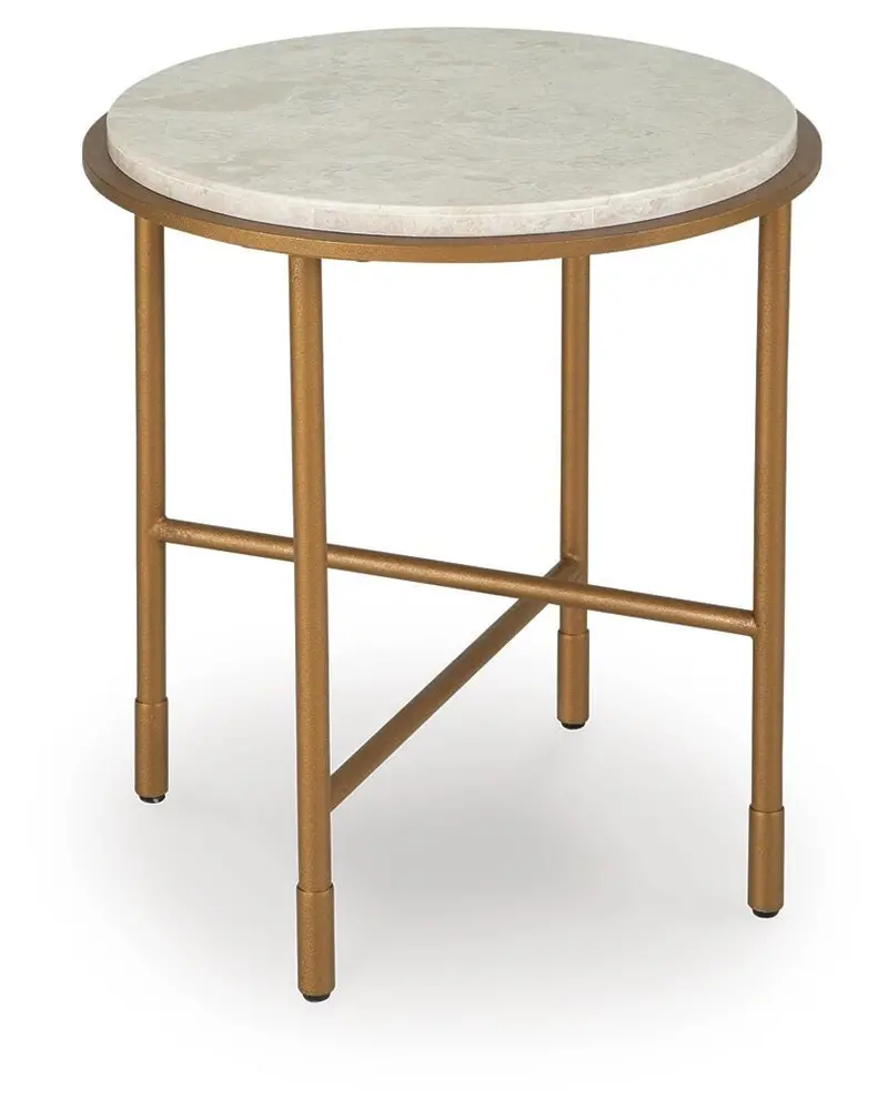 Alben Round Wood End Table 1