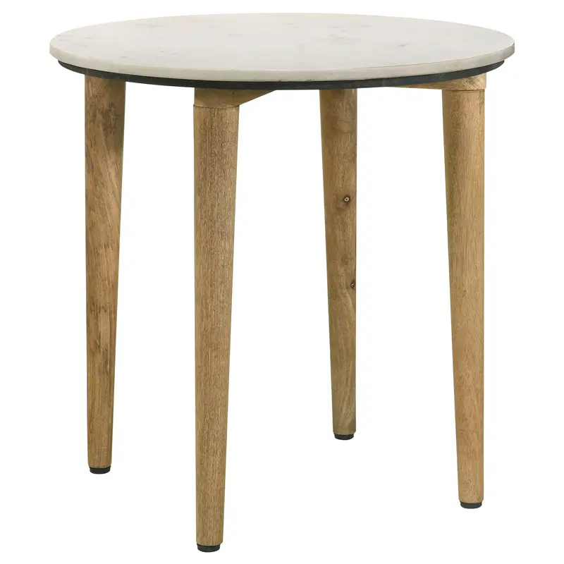 Aldis Round Wood End Table 1