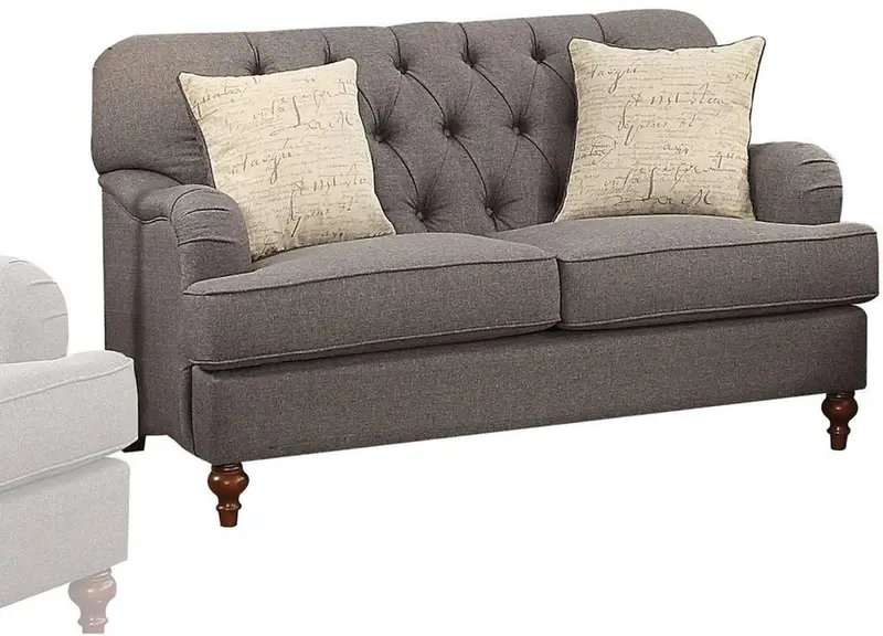 Alianza Dark Gray Loveseat By Acme Furniture – Model 53691 1