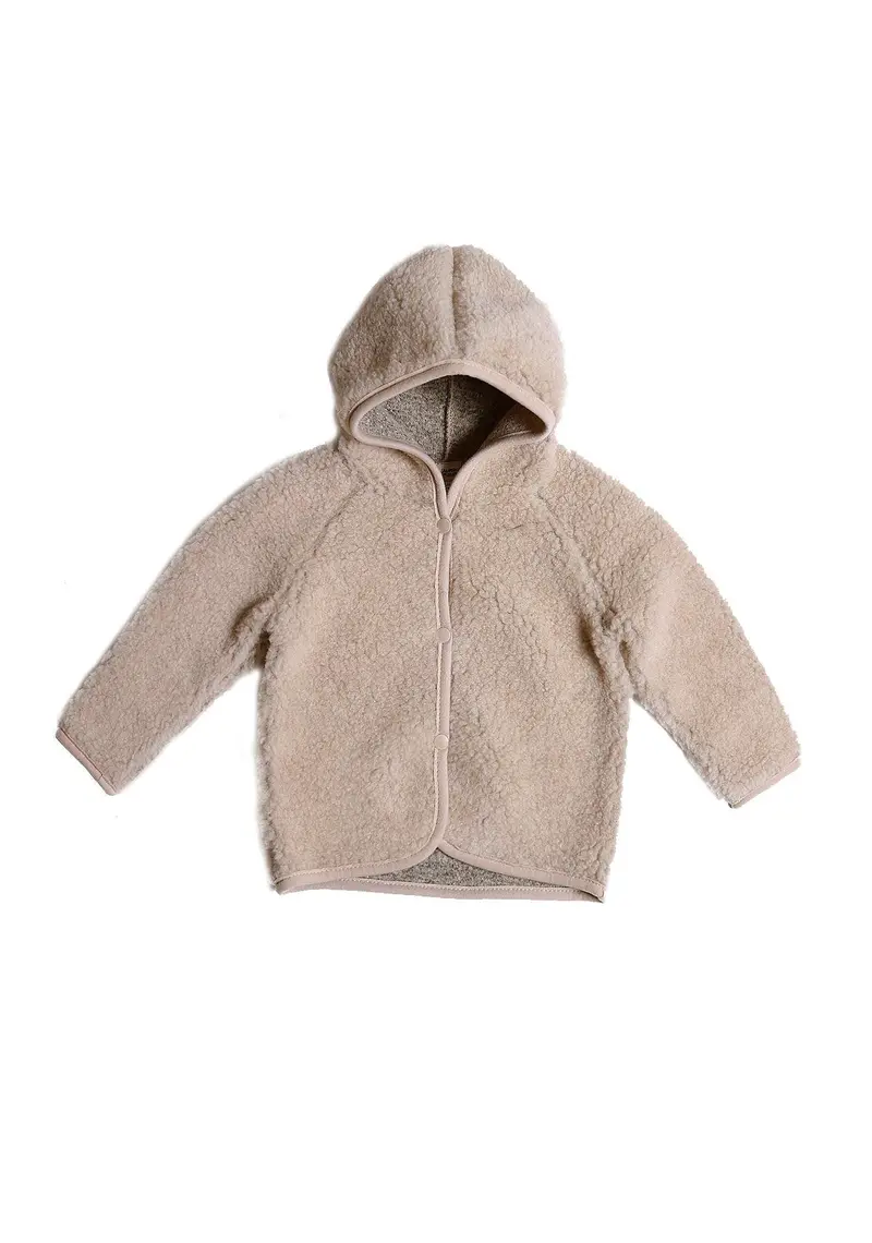 Alwero Sand Brown Hooded Vest For Kids 1