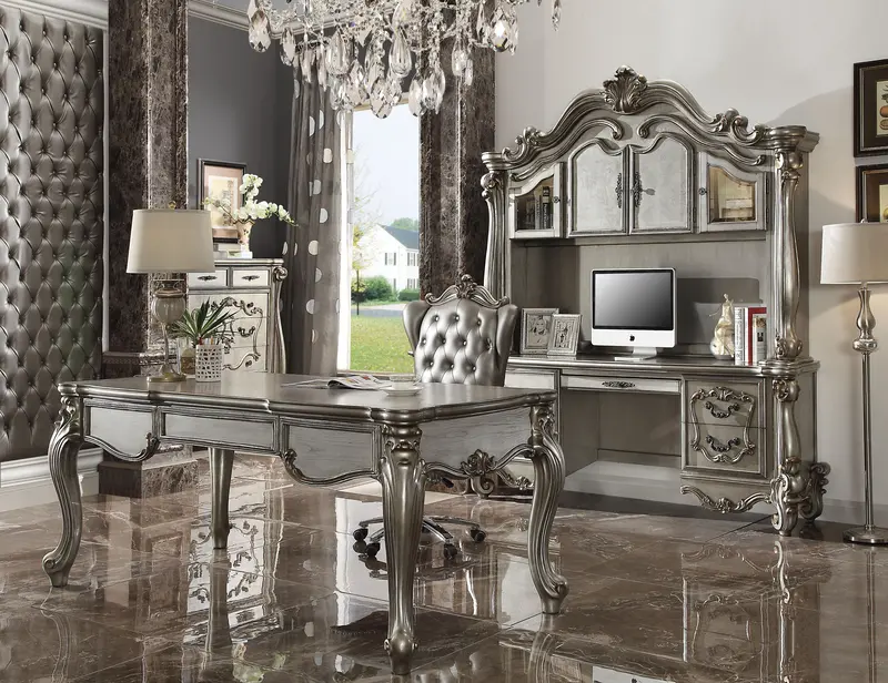 Antique Platinum Versailles Executive Desk 1