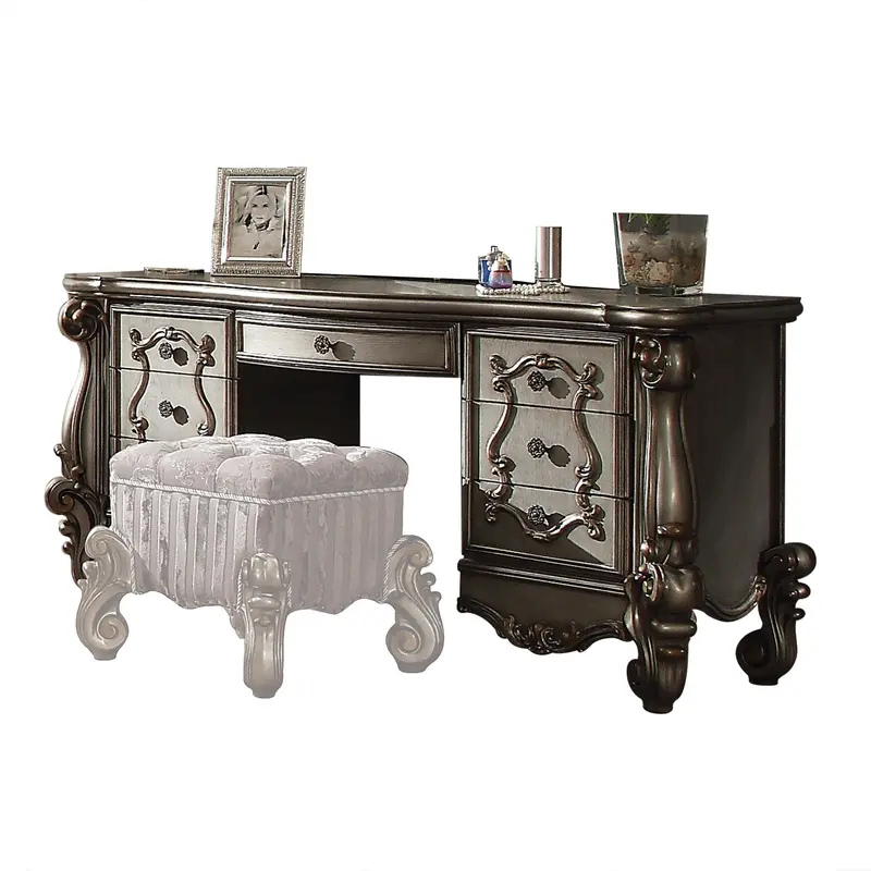 Antique Platinum Versailles Vanity Desk 1