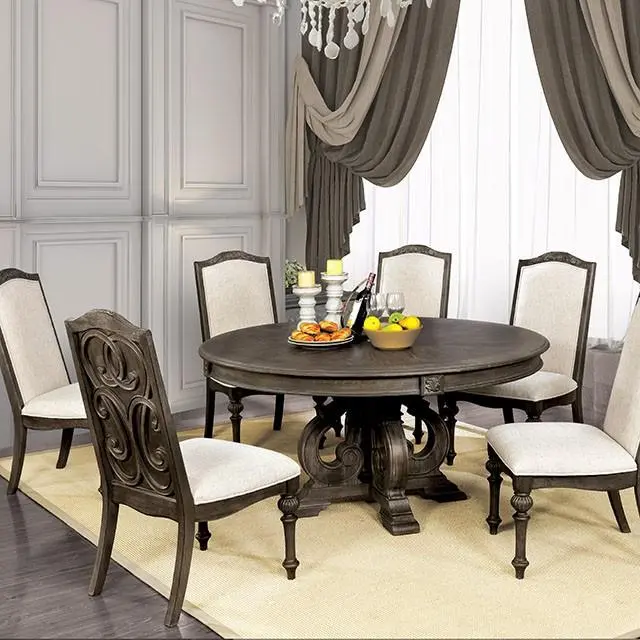 Arcadia Rustic Wood Dining Table Set 1