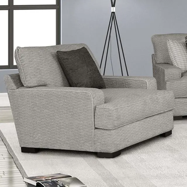 Ardenfold Accent Chair In Gray Fabric – Stylish Single-Seat Lounge Chair 1