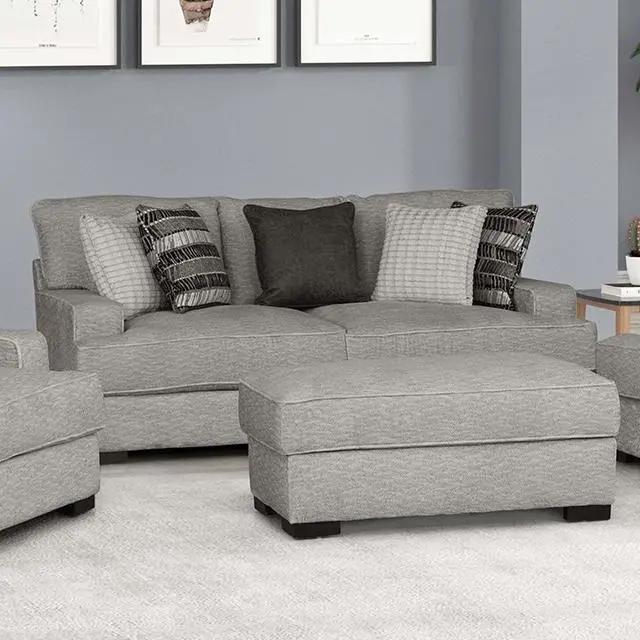 Ardenfold Modern Sofa In Soft Gray Fabric – Compact 3-Seater Couch 1