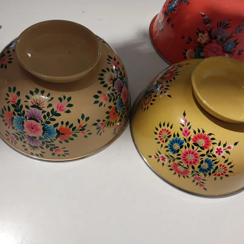 Baba Elevated Stand Bowl (Large) – Hand-Decorated Kashmiri Ceramic 1