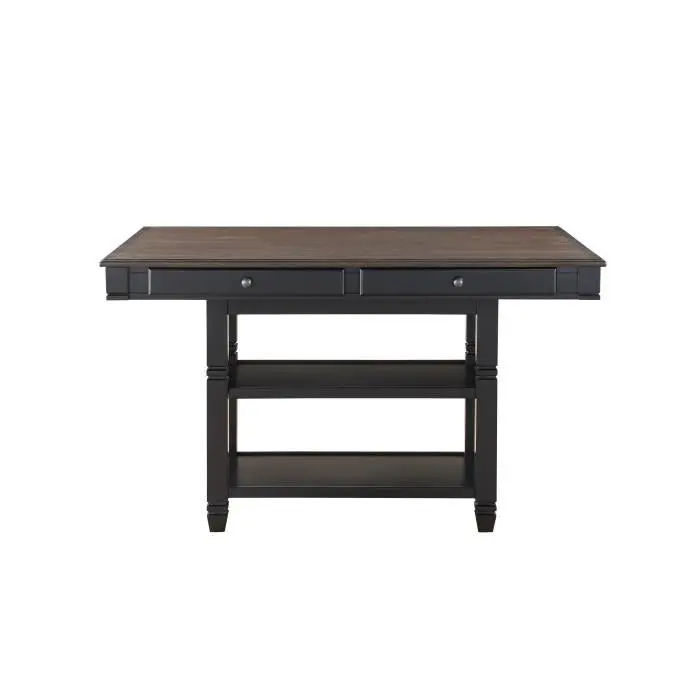 Baywater Natural & Black Counter Height Dining Table – Extendable 5705Bk-36 1