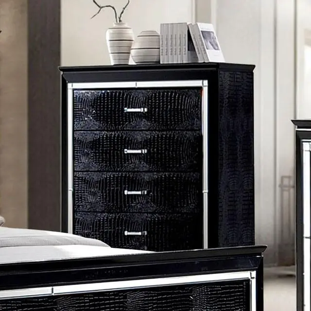 Bellanova Black Tall Chest With Premium Finishing 1