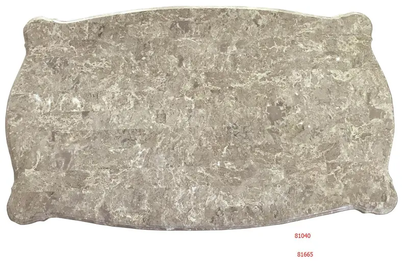 Bently Marble-Topped Champagne-Finish Coffee Table 1