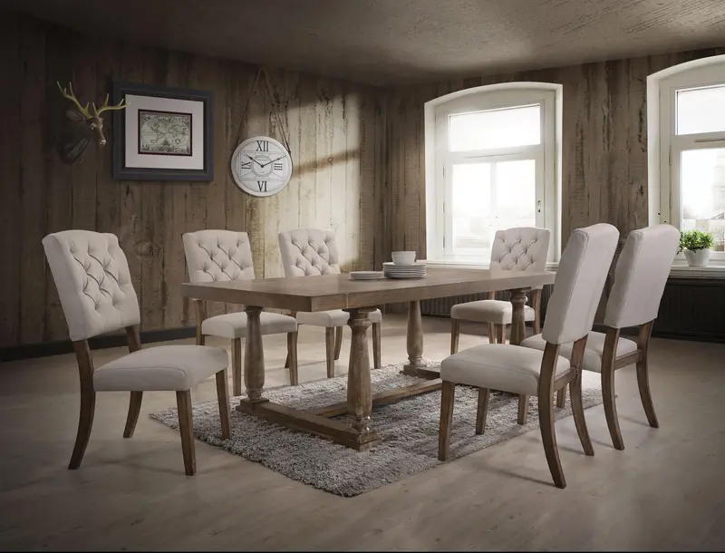 Bernard Weathered Oak Extendable Dining Table 1