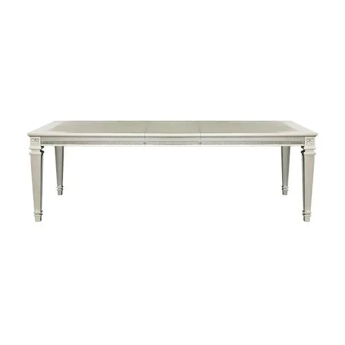 Bevelle Silver Rectangular Dining Table – Sleek Modern Surface 1