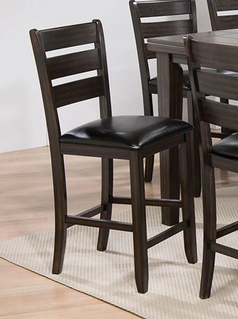 Black And Espresso Urbana Counter Height Chairs – Set Of 2 (Model 74633) 1