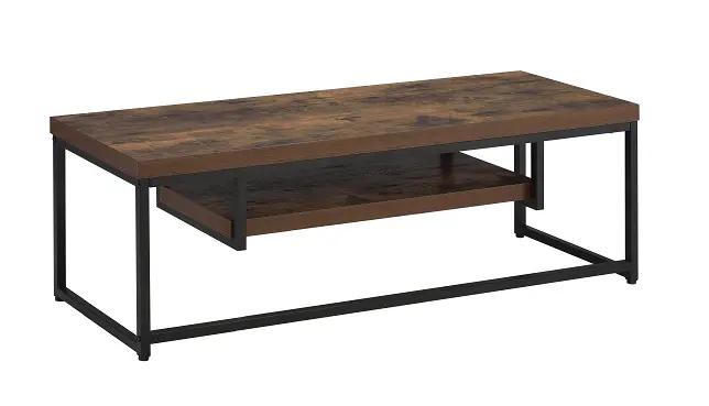 Bob Weathered Oak & Black Media Console Tv Stand 1