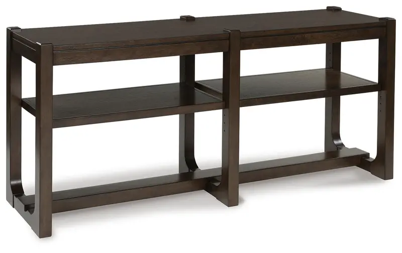 Breckington Narrow Sofa Table – Industrial-Chic Console With Open Shelving 1