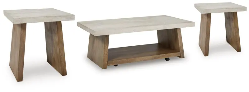 Brendalhouse Occasional Table Trio – Coffee, End, And Nesting Set 1