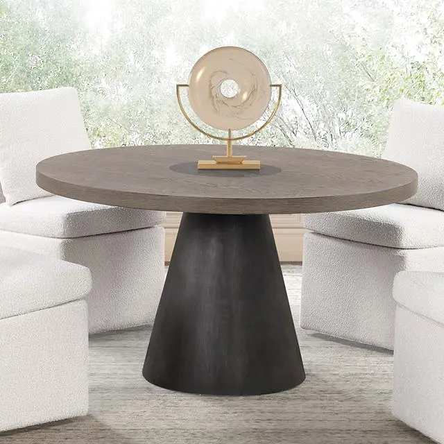 Broager 5-Piece Dining Set – White Swivel Chair Variant 1