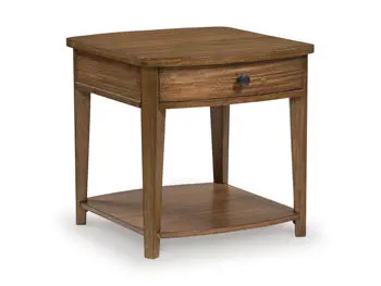 Burkbyer Round Wooden End Table 1