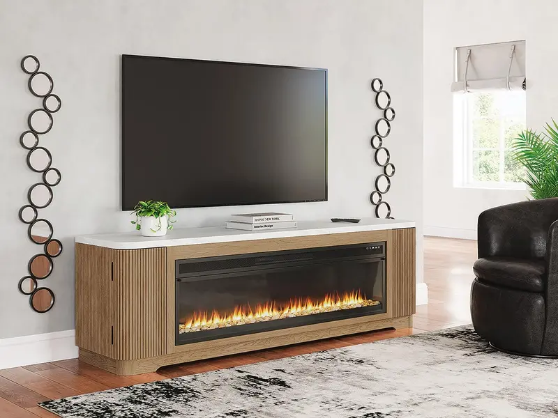 Camdill 80-Inch Electric Fireplace Tv Stand 1