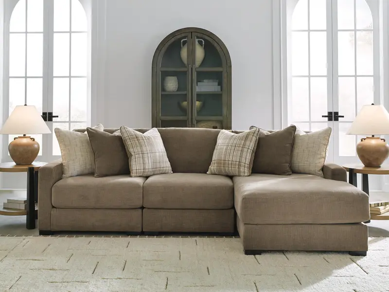 Camellia-Court L-Shaped Sectional Sofa With Chaise 1