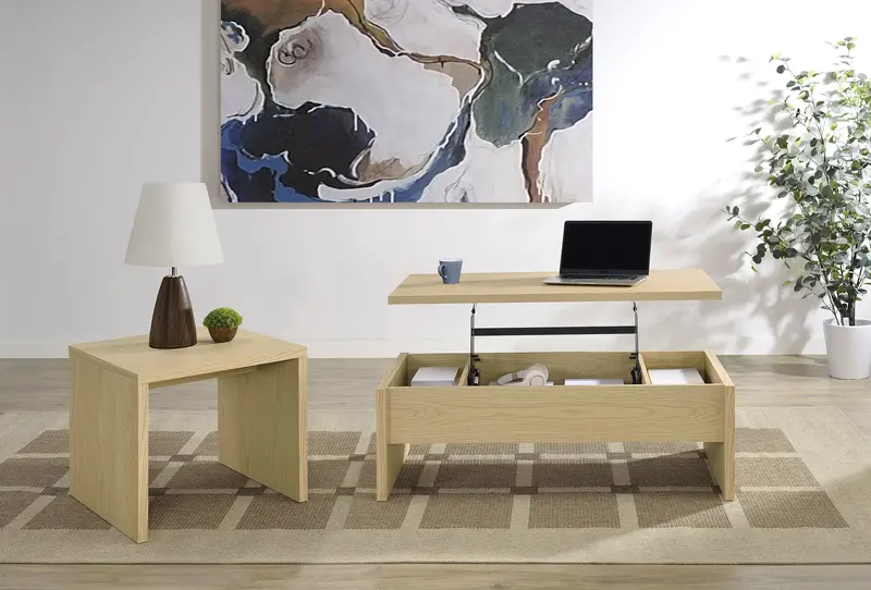 Canoga Lift-Top Coffee Table And End Table Bundle 1