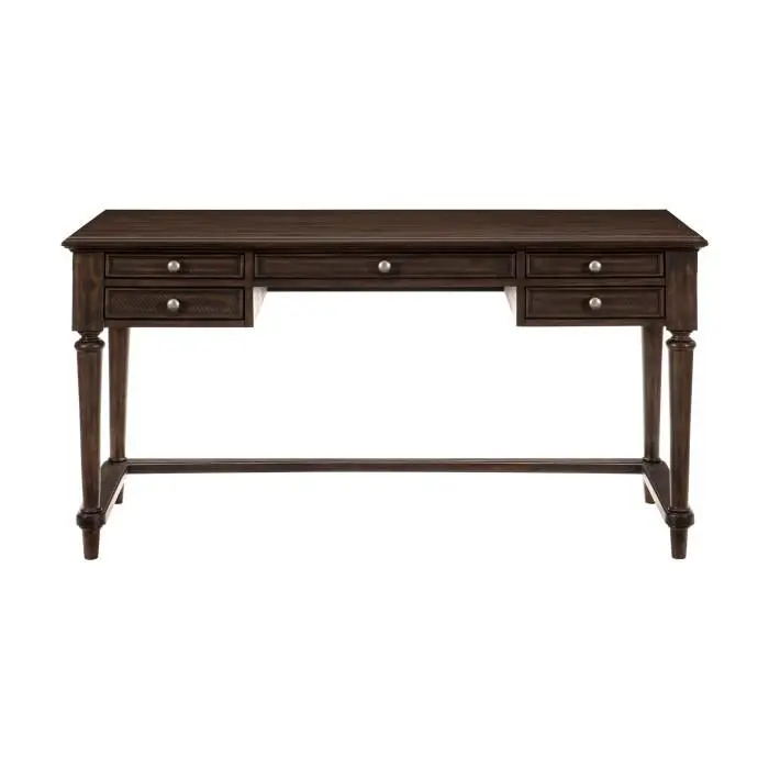 Cardano Charcoal Writing Desk With 3 Functional Drawers – 1689-16 1