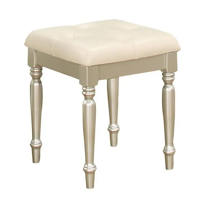 Celandine Pearl-And-Silver Vanity Stool 1928-14 1