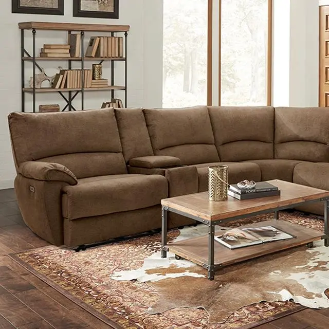 Cerelia Brown Power-Adjustable Sectional 1