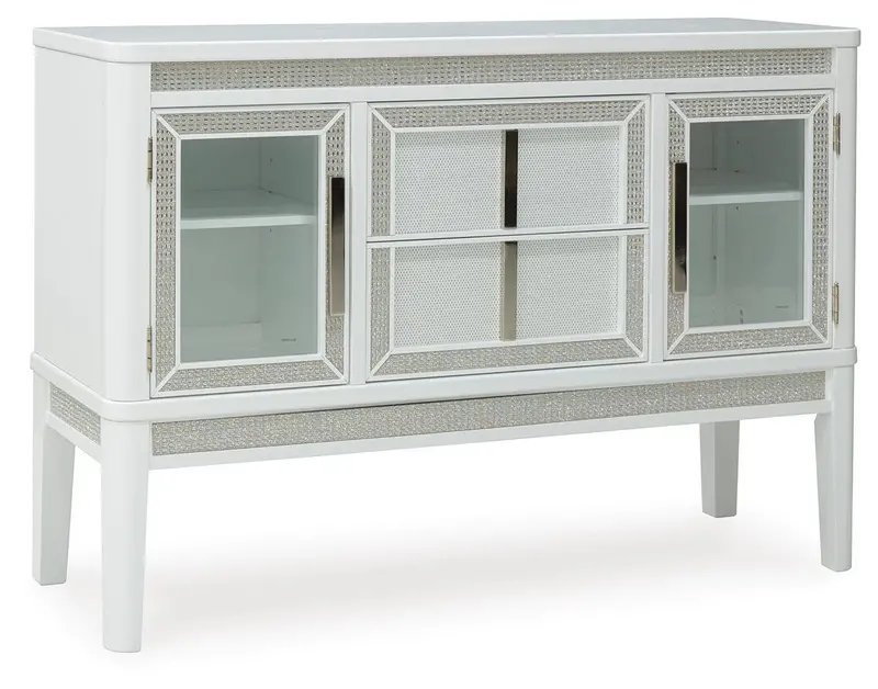 Chalanna Dining Room Server – Buffet Cabinet With Glass Display Doors 1