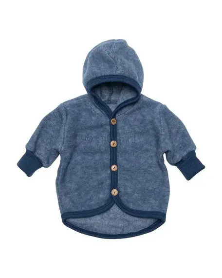 Cosilana Wolf Fleece Hooded Vest – Navy Blue 1