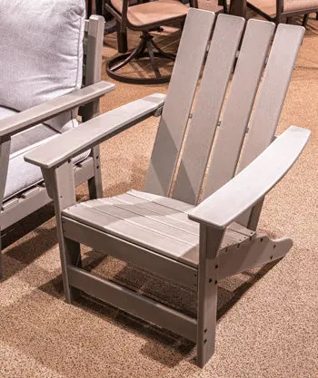Cove Beach Sleek Adirondack Chair In Uv-Resistant Resin 1
