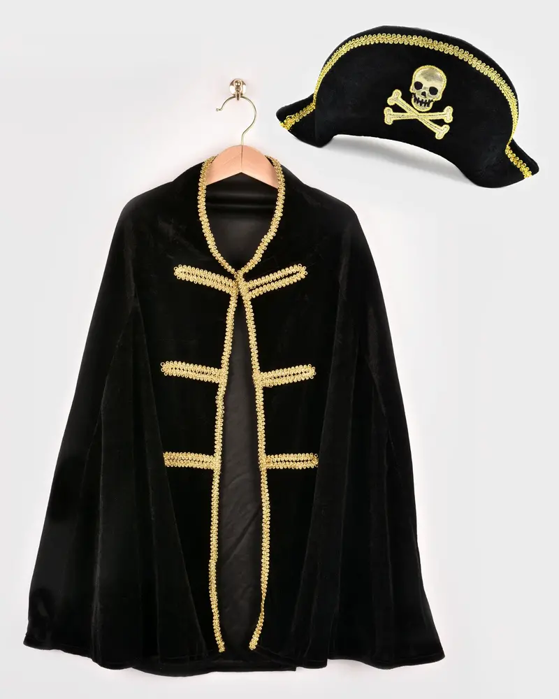 Dengodafen Pirate Dress-Up Set – Cape & Hat For Age 3+ 1