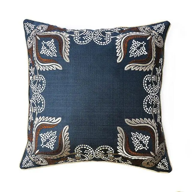 Dina Navy Decorative Pillow – 20" Square, Rich Navy Blue (Two-Pack) 1
