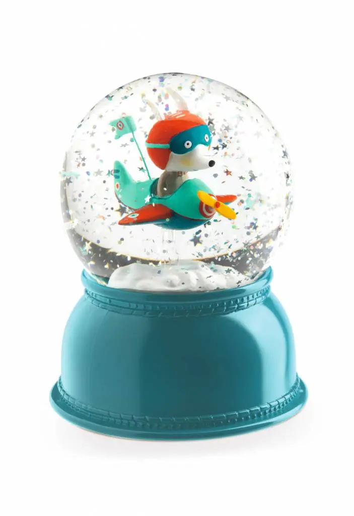 Djeco Airplane Night Light With Snow Globe Effect – Ages 3+ 1