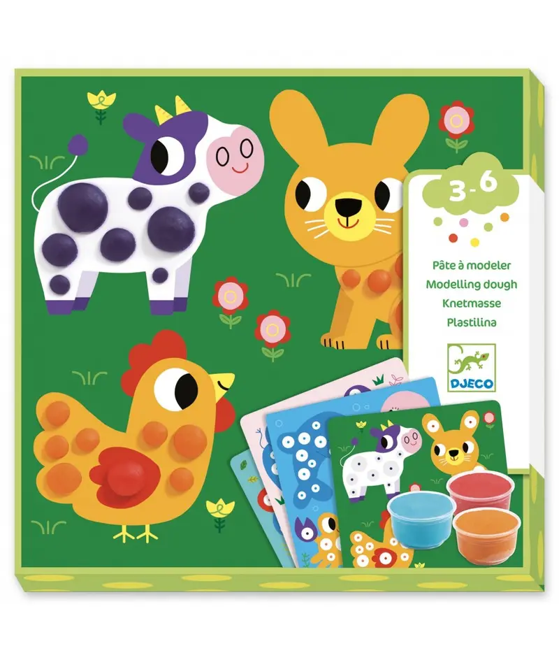 Djeco Animal Modeling Clay Set – Creative Play Kit For Ages 3+ 1