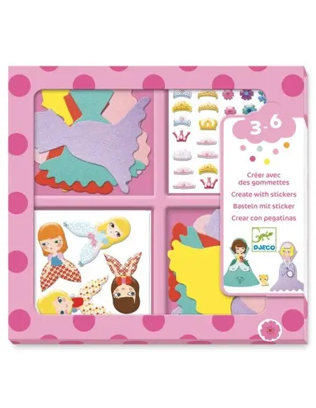 Djeco Collage Kit: I Love Princesses – Ages 3+ 1