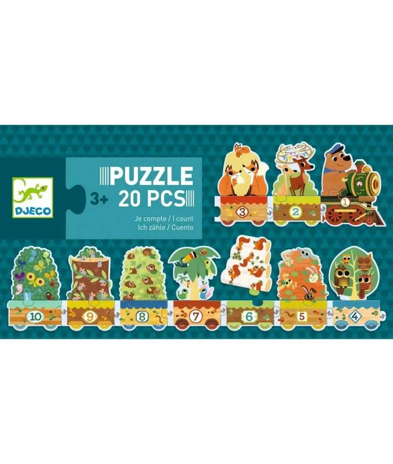 Djeco Counting Puzzle Game – Learn Numbers Through Play (Age 3+) 1