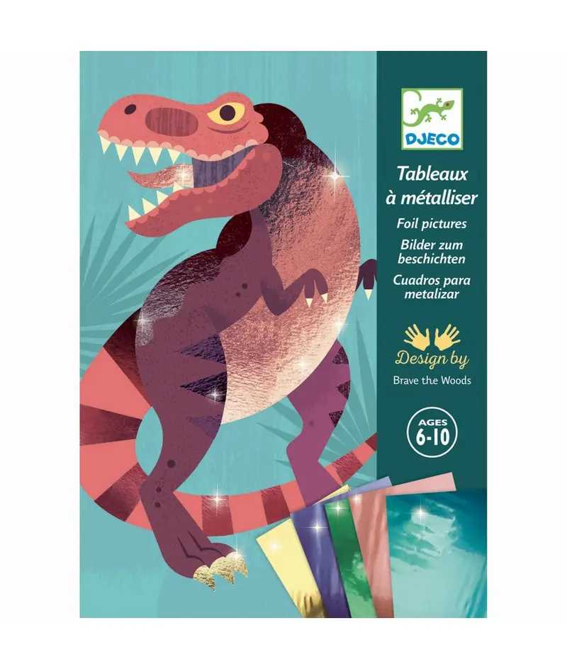 Djeco Jurassic Sticker Coloring Sheets – Peel-And-Stick Dinosaur Art 1