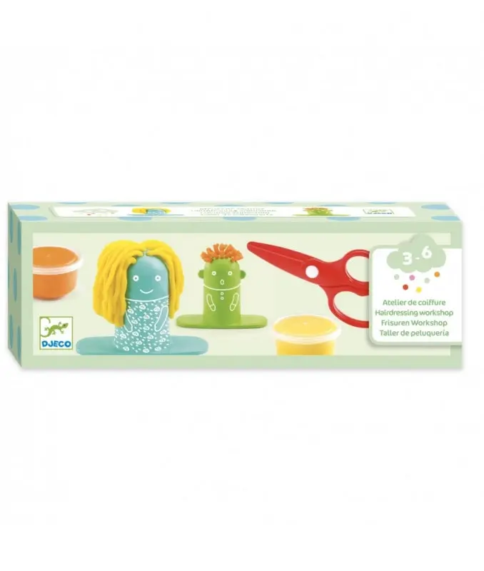 Djeco Light Clay Modeling Set – Hairdressing Themed Craft For Ages 3+ 1