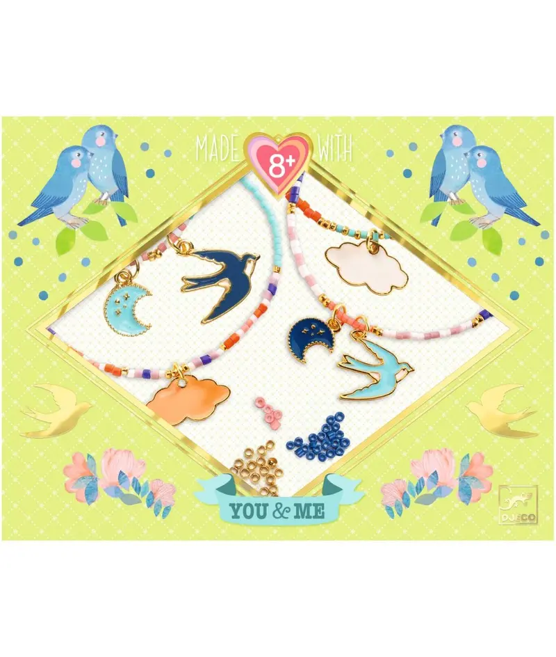 Djeco You & Me Bird Jewelry Craft Kit For Age 8+ 1